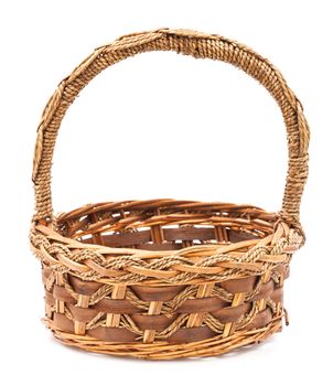 empty basket on white background