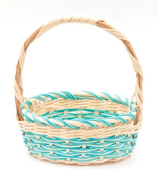 empty basket on white background