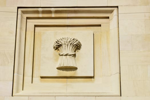 Corn Exchange Symbol in stone