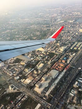 Bangkok,Thailand view from the plane.