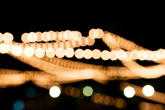 Bokeh with blurred background at night.