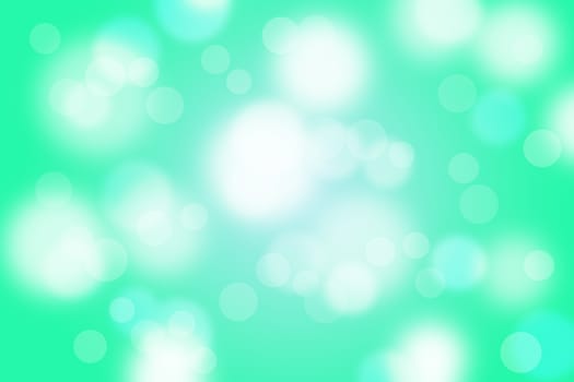 Green and blue gradient background with bokeh.