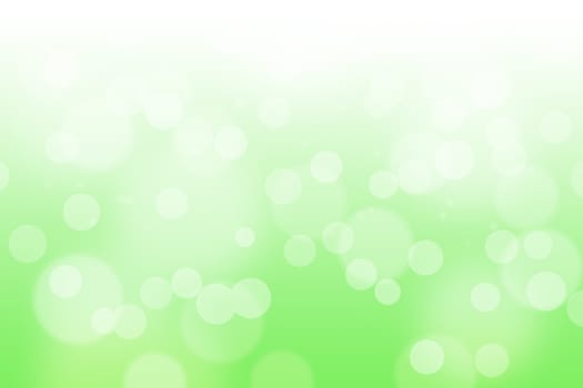 Green gradient background with bokeh.
