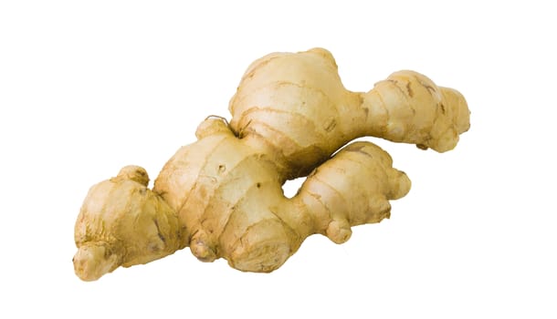 Fresh Ginger isolated on white background close up