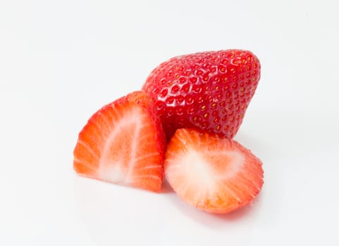 fresh strawberry isolated on white background