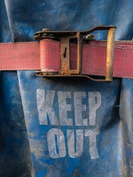 Conceptual Image Of A Keep Out Sign On At A Construction Site