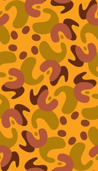 Abstract brown question marks in seamless kaleidoscope pattern