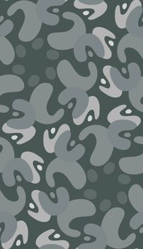 Abstract gray question mark shapes in seamless pattern
