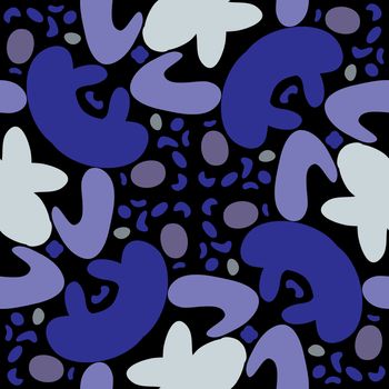 Repeating pattern background of abstract blue shapes