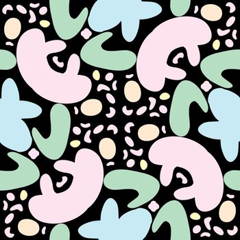 Repeating pattern background of abstract pastel shapes