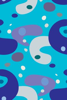 Seamless background pattern of underwater blob shapes