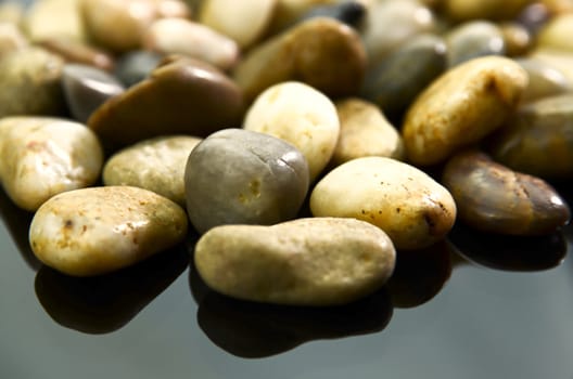 Stone background. Close up. Abstract natural background. on black background
