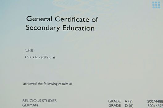 General Certificate of Secondary Education
