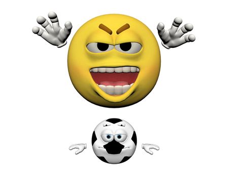 Two emoticon sport soccer and yellow