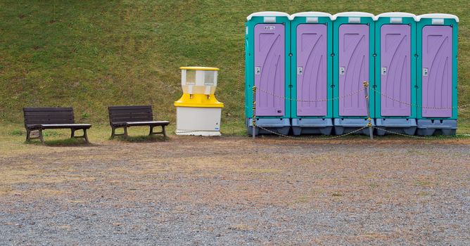 outdoor mobile temporary toilet