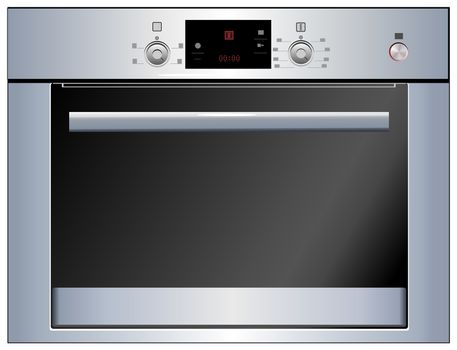 Electric oven isolated on the white background. Vector