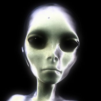 3D Illustration; 3D Rendering of an Alien