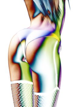 3D illustration, 3d Rendering of a female Body