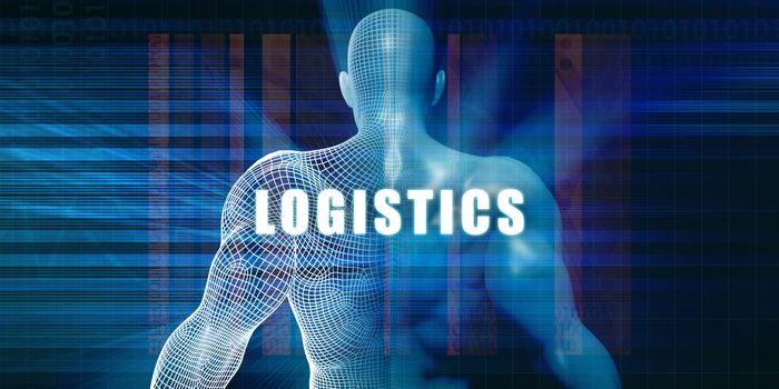 Logistics as a Futuristic Concept Abstract Background