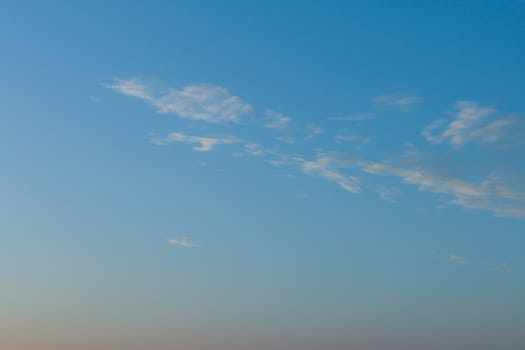 Beauty blue sky and clouds in daytime in Thailand