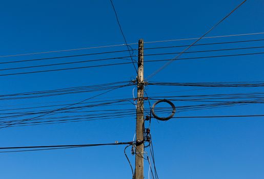 Power poles and power lines