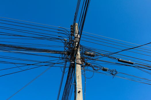 Power poles and power lines