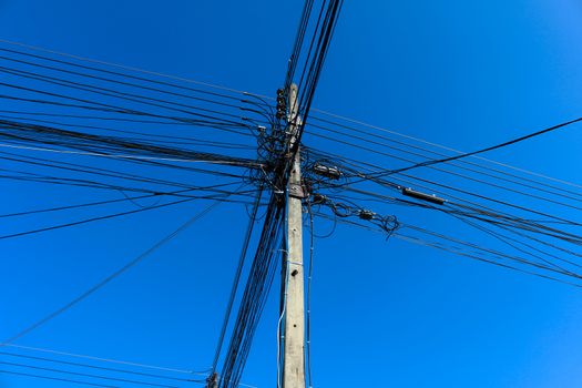 Power poles and power lines