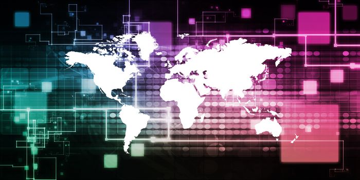 International Logistics and Supply Chain Concept Background