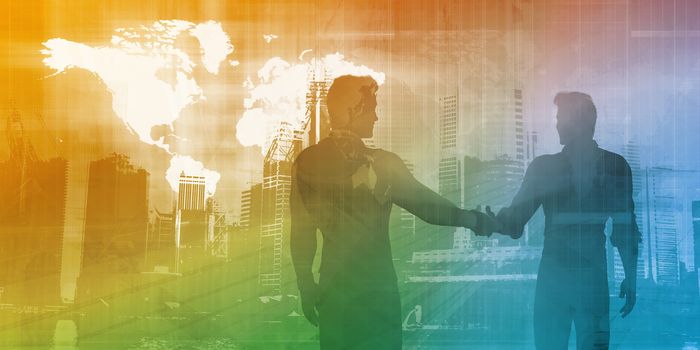 Manufacturing Industry as a Business Concept Abstract Art