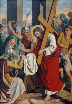 6th Stations of the Cross, Veronica wipes the face of Jesus