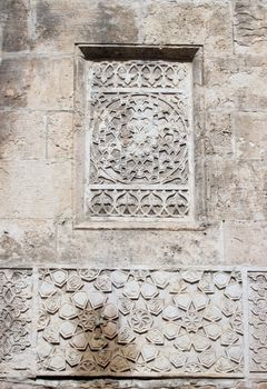 Arabic ornamental pattern. Marble fragment of old art