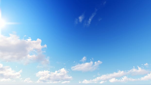 Cloudy blue sky abstract background, blue sky background with tiny clouds, 3d rendering

