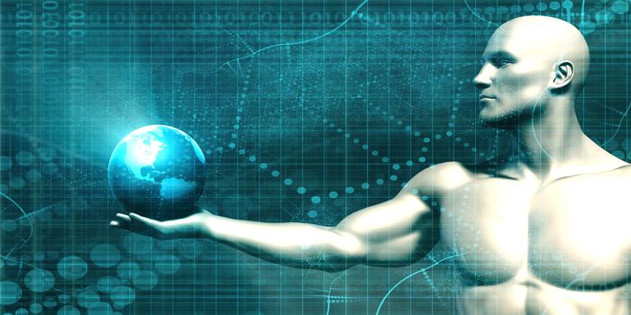 Business Technology Concept as a Abstract Art