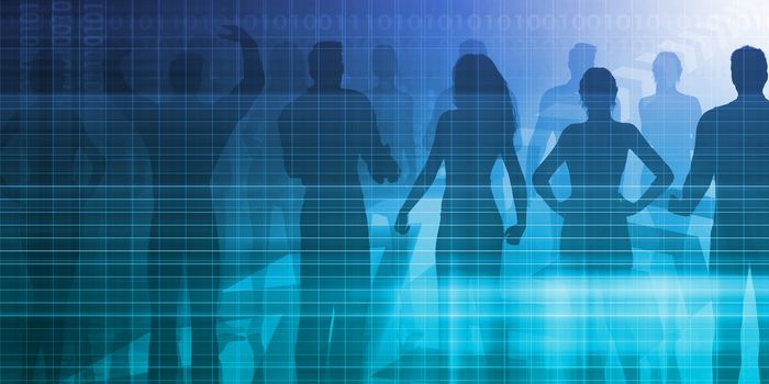 Personnel Management as a Presentation Background Art