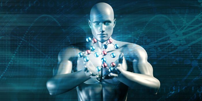 Scientist Performing Research and Experimenting with Science Molecule