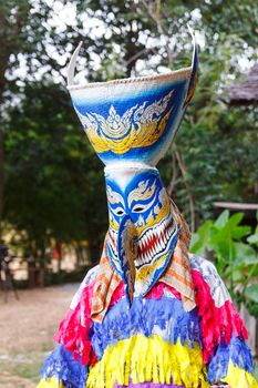 Thai ghost ,Phi ta khon festival in Thailand.
