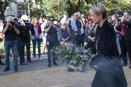 AUSTRALIA, Sydney: Deputy Leader of the Opposition Tanya Plibersek attends a ceremony to commemorate the involvement of Aboriginal and Torres Straight Islander soldiers in Australia's wartime efforts, during the Anzac Day on April 25, 2016. During the Anzac Day, Australians honour their forebears who fought in the Battle of the Somme a century ago.