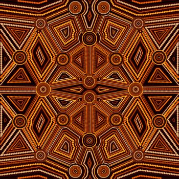 Abstract style of Australian Aboriginal art. Geometric background pattern. Ethnic style.