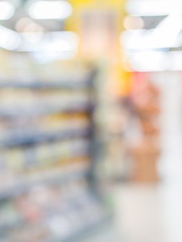 Abstract blurred supermarket, urban lifestyle concept. Shallow DOF 