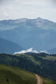 Beautiful mountain scenery of Krasnaya Polyana . Sochi