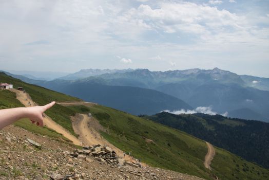 Beautiful mountain scenery of Krasnaya Polyana . Sochi