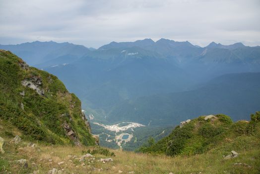 Beautiful mountain scenery of Krasnaya Polyana . Sochi