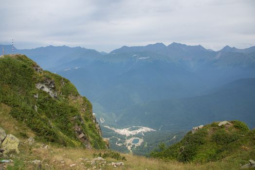 Beautiful mountain scenery of Krasnaya Polyana . Sochi