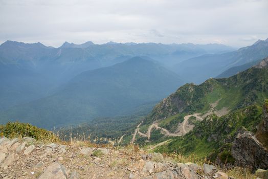 Beautiful mountain scenery of Krasnaya Polyana . Sochi