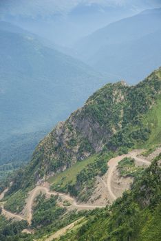 Beautiful mountain scenery of Krasnaya Polyana . Sochi