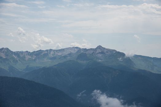 Beautiful mountain scenery of Krasnaya Polyana . Sochi