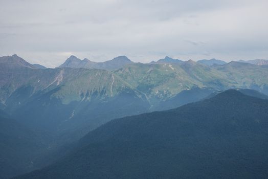 Beautiful mountain scenery of Krasnaya Polyana . Sochi