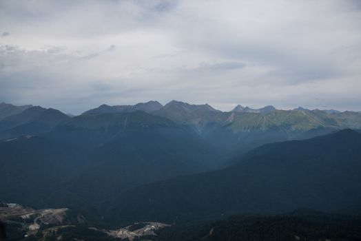 Beautiful mountain scenery of Krasnaya Polyana . Sochi