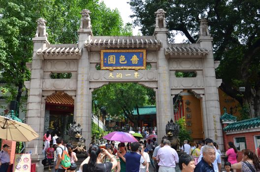 HONG KONG - JUNE, 2014 : Wong Tai Sin temple on June 25, 2014 in Hong Kong. Wong Tai Sin temple is a main attractions in Hong Kong