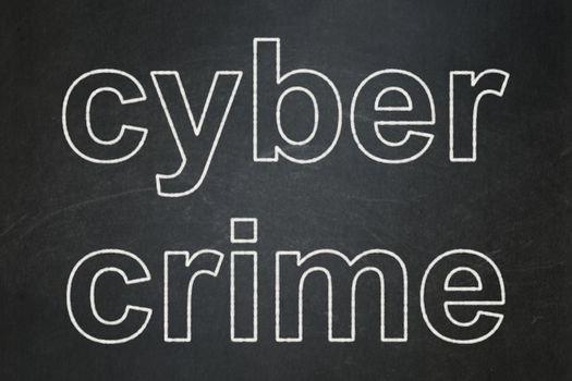 Safety concept: text Cyber Crime on Black chalkboard background